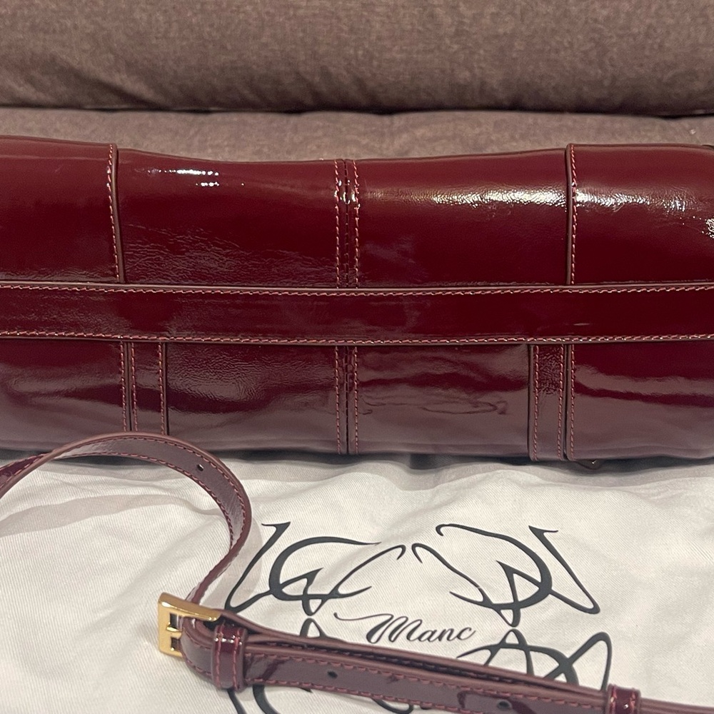 AUTHENTIC ONCE-USED MANC BABY JANE BURGUNDY HANDBAG- sold out online! - Picture 4 of 11